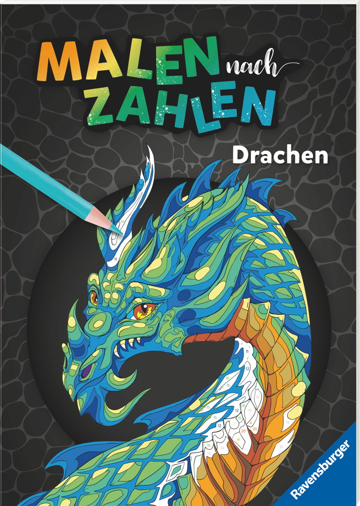 Ravensburger Buch Kreativit�t Malen nach Zahlen Drachen 48948