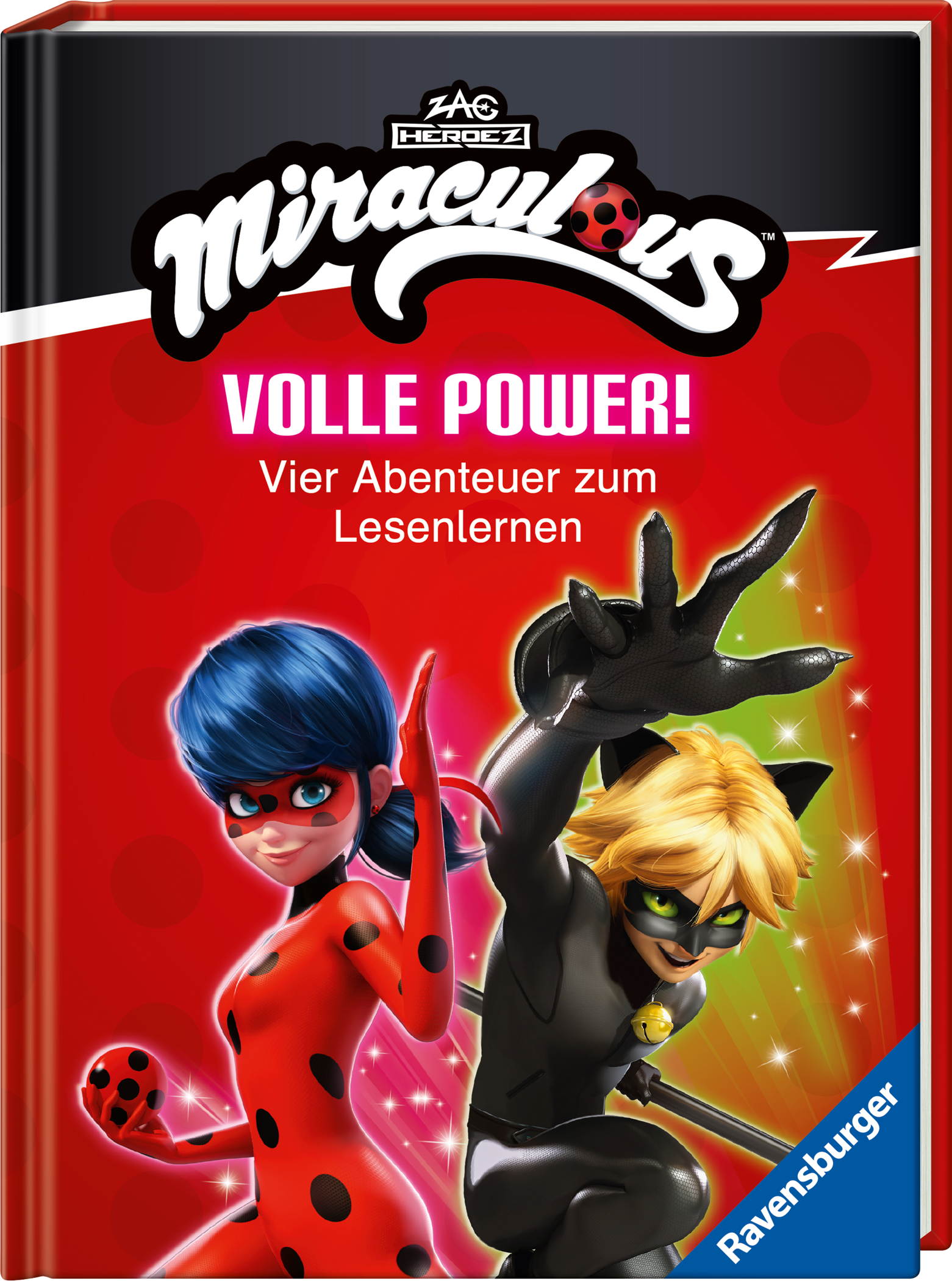 Ravensburger Buch Erzählendes Kinderbuch Miraculous Volle Power! 4 Abenteuer zum Lesenlernen 49845