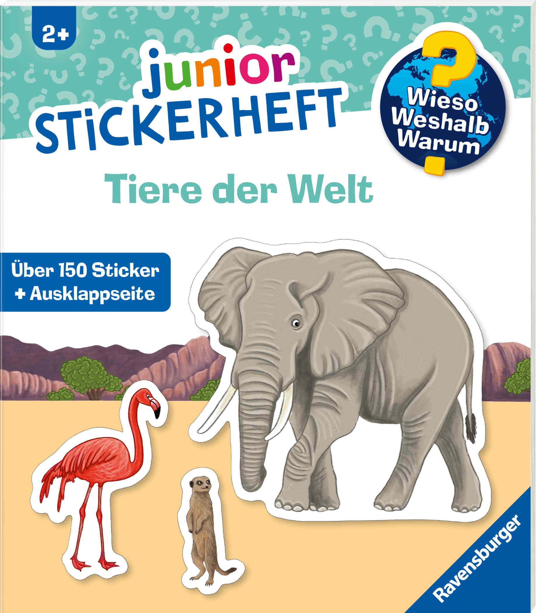 Ravensburger Buch Wieso? Weshalb? Warum? Stickerheft Junior Tiere der Welt 60111