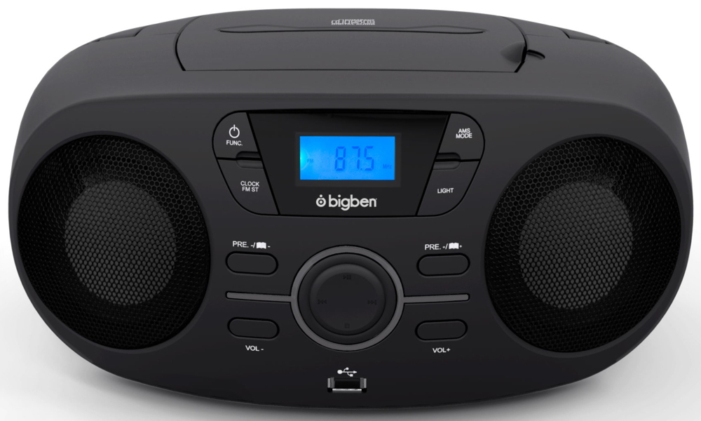 Au363166 Cd61 Cd Bigben Aux Player Mp3 Fm Nero Portable In Usb Radio dexrBoC
