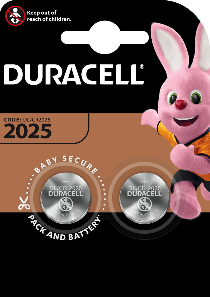 20 Duracell CR 2025 / DL 2025 Lithium Knopfzelle Batterien im 2er Blister