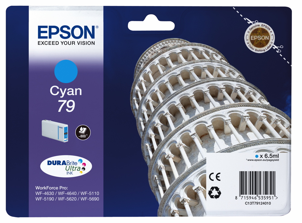 Epson Druckerpatrone Tinte 79 T7912 C cyan, blau