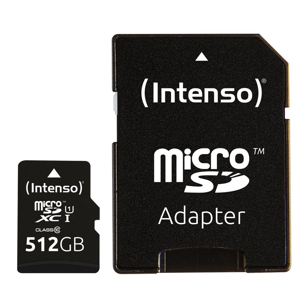 Intenso Micro SDXC Karte 512GB Speicherkarte UHS-I Premium 45MB/s Class 10 bulk
