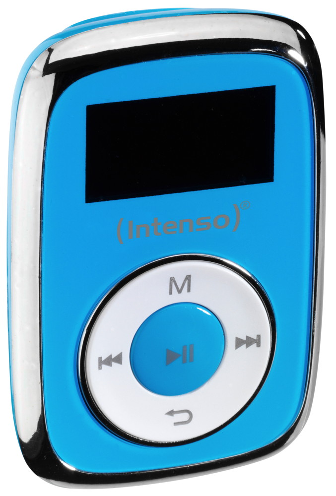 Intenso MP3 Player Music Mover 8GB 1 Zoll Display Clip Funktion blau