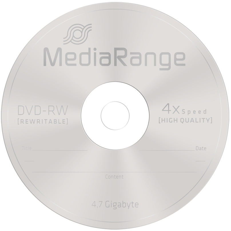 10 Mediarange Rohlinge DVDRW 4,7GB 4x Spindel