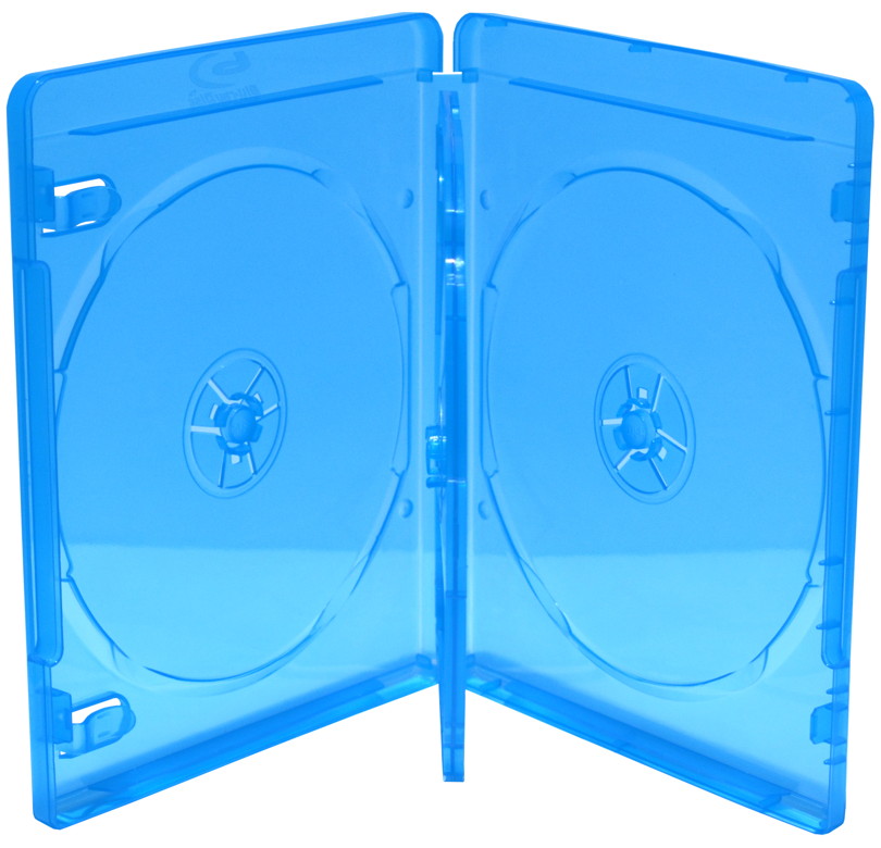 5 Blu-ray Hüllen 4er Box 14 mm für je 4 BD / CD / DVD blau