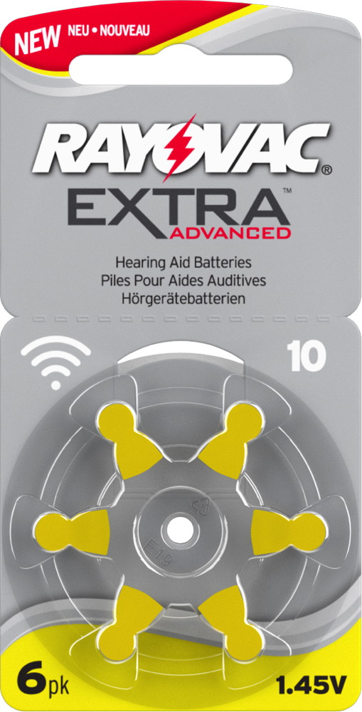 60 Rayovac 4610 Extra Advanced Typ 10 Zink-Luft Hörgerätebatterien im 6er Blister