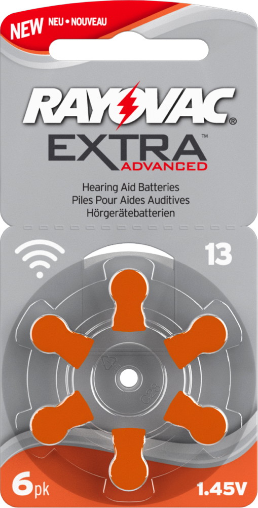 60 Rayovac 4606 Extra Advanced Typ 13 Zink-Luft Hörgerätebatterien im 6er Blister