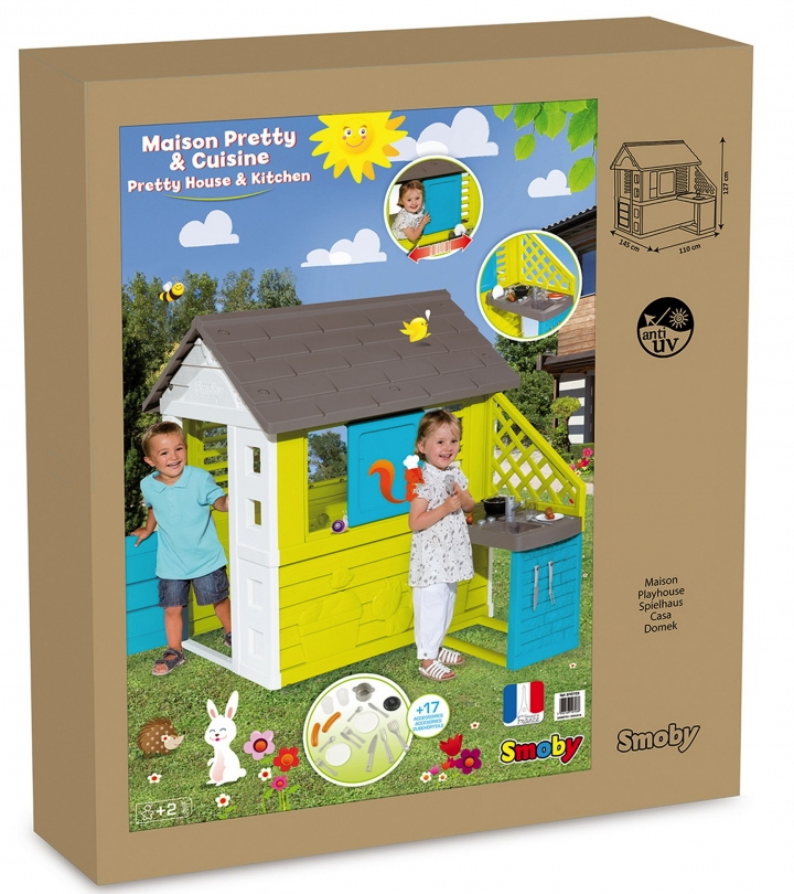 Smoby Outdoor Spielzeug Garten Spielhaus Pretty Haus Mit