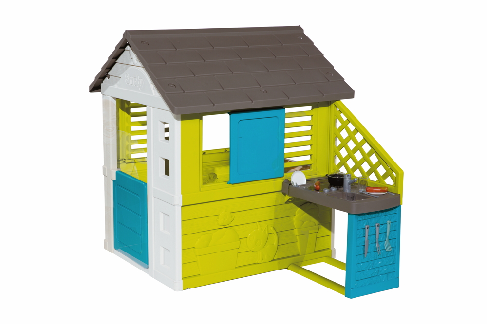 Smoby Outdoor Spielzeug Garten Spielhaus Pretty Haus mit Sommerküche