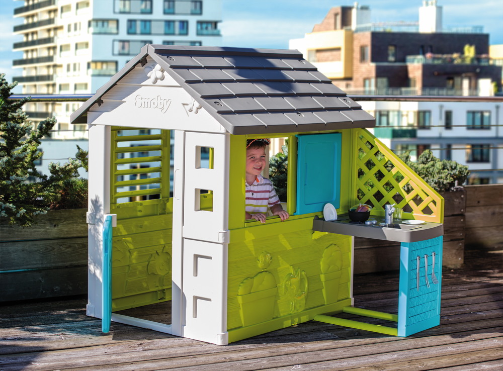 Smoby Outdoor Spielzeug Garten Spielhaus Pretty Haus mit Sommerküche