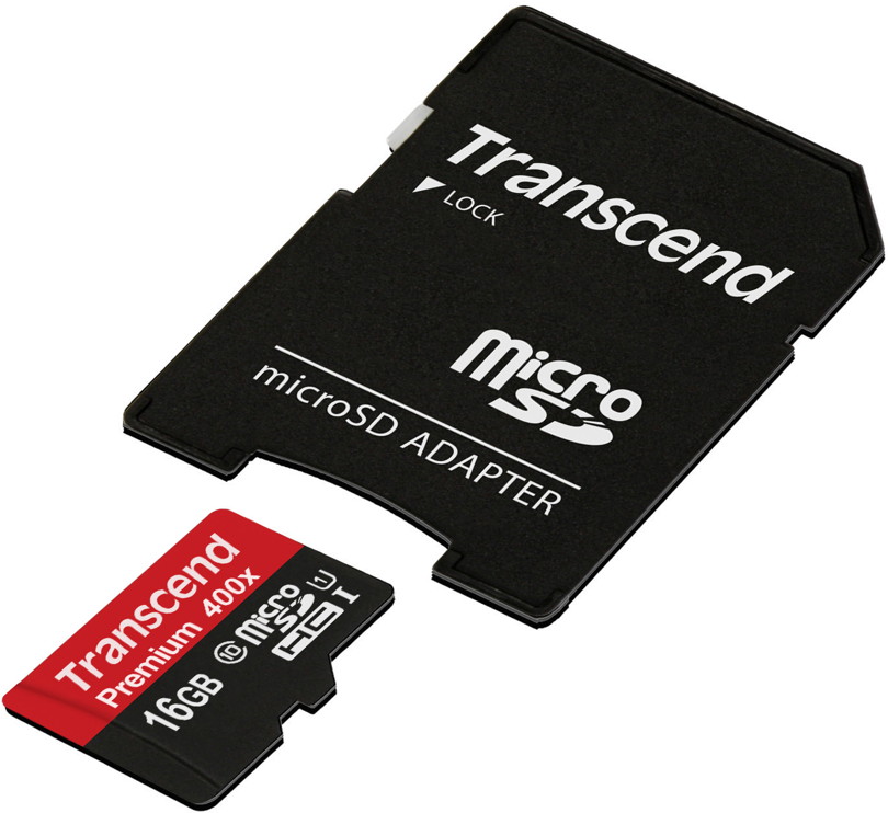 Transcend Micro SDHC Karte 16GB Speicherkarte Premium 400x UHS-I Class 10