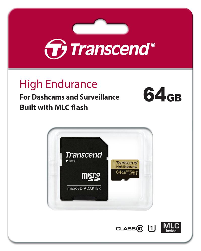 Transcend Micro SDXC Karte 64GB Speicherkarte Endurance MLC Class 10