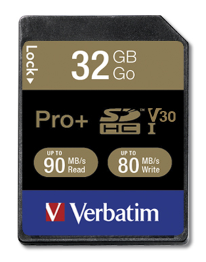 Verbatim SDHC Karte 32GB Speicherkarte Pro+ UHSI U3 4K Class 10