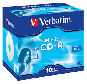 20 Verbatim Rohlinge CD-R Audio 80 Minuten Musik Jewelcase