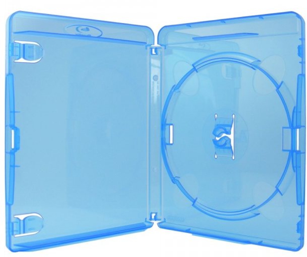 100 Amaray Blu-ray Hllen 1er Box 15 mm fr je 1 BD / CD / DVD blau