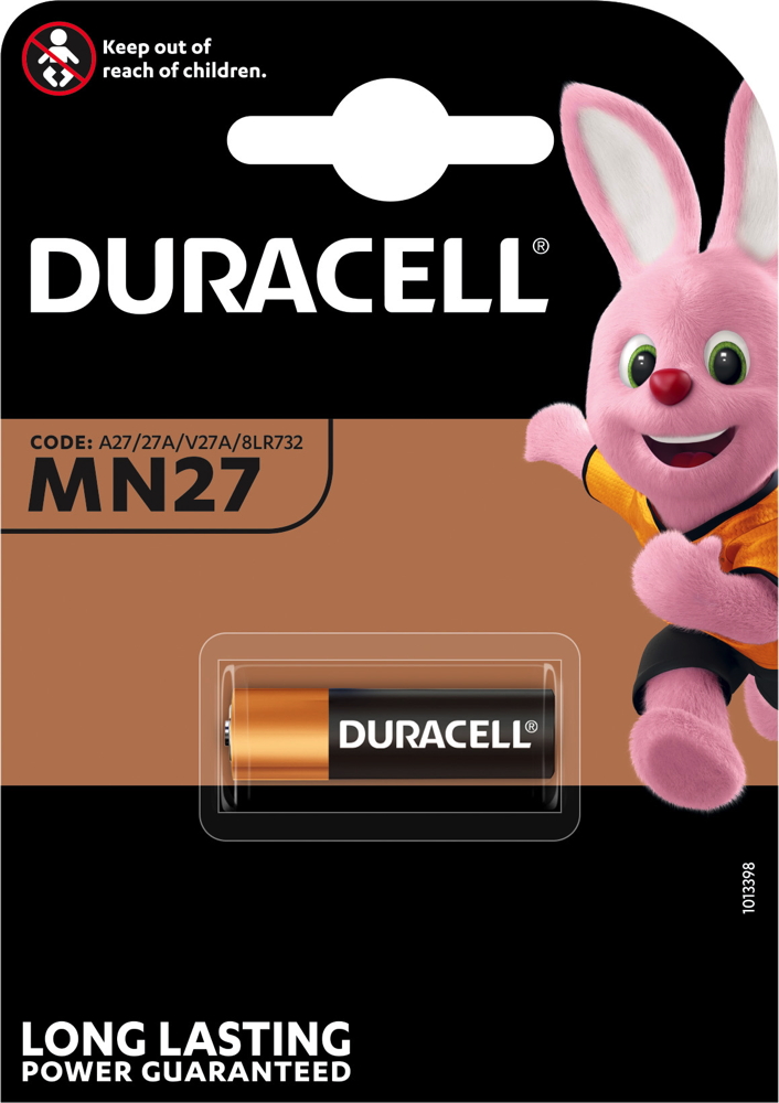 10 Duracell Security LR27 / MN27 Alkaline Batterien Blister