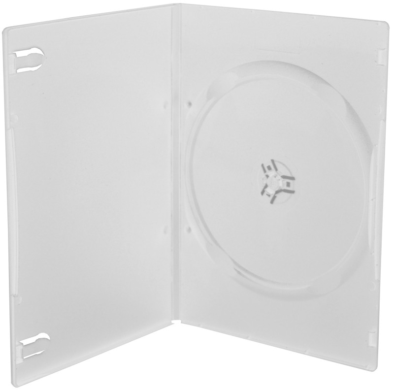 100 DVD Hüllen Slim 1er Box 7 mm für je 1 BD / CD / DVD transparent