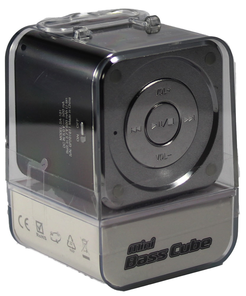 Jay Tech Mini Bass Cube Sa 101 Bedienungsanleitung JAY-tech portabler Lautsprecher / MP3 Player Mini Bass Cube SA101 schwarz