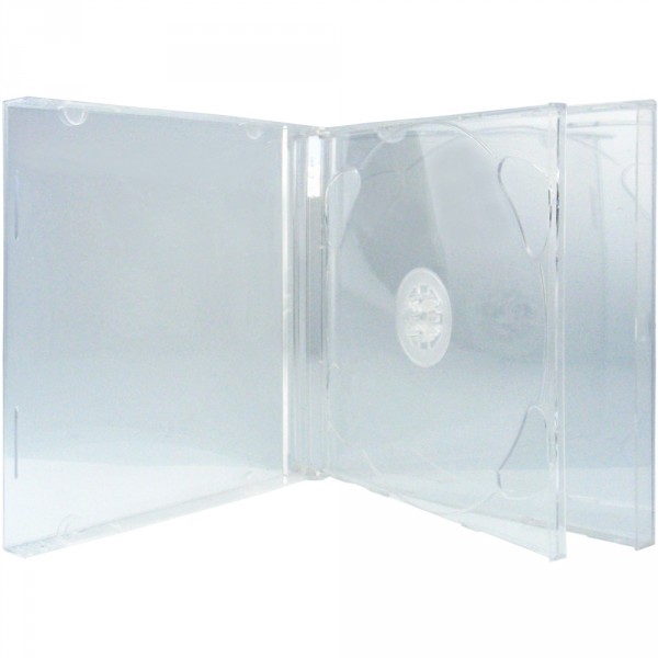 300 CD Hüllen 2er Jewelcase 10,4 mm für je 2 BD / CD / DVD transparent