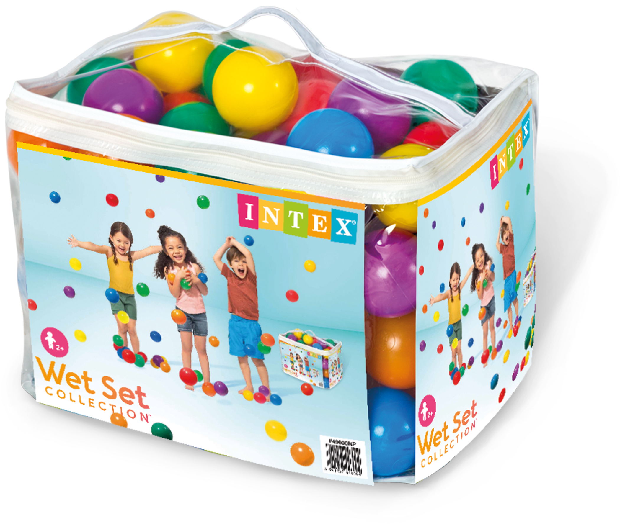 100 Intex Bälle Fun Ballz Bällebad Ø 8cm rot, gelb, blau, orange, grün und violett 49600NP