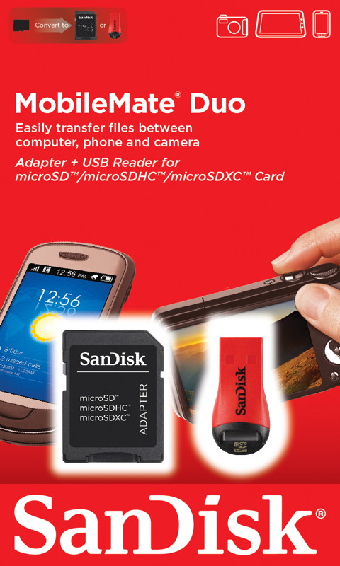 Sandisk SDHC und USB Adapter für Micro SD / Micro SDHC Speicherkarten ...