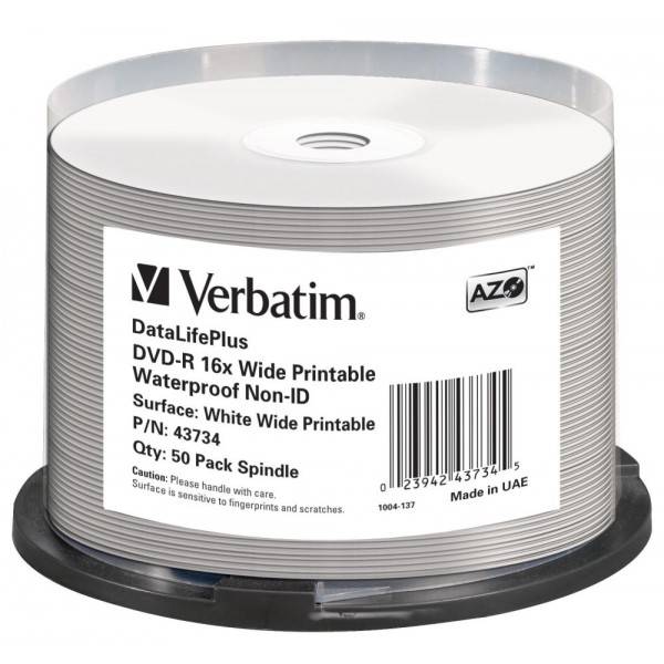50 Verbatim Professional Rohlinge DVD-R full printable waterProof ...