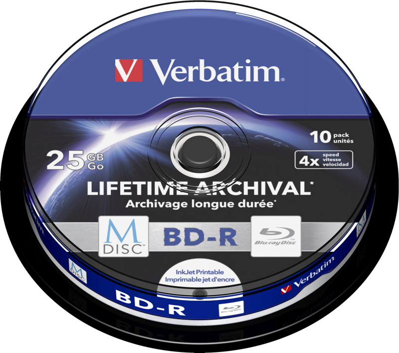 Verbatim BD-R Lot De 6 Blu-Ray 25Go Imprimables - Boîtier Jewel Case, Longue Durée De Vie